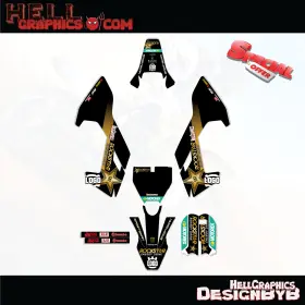 144-RSBL HELL GRAPHICS Decal Sticker Rockstar Kit Tc