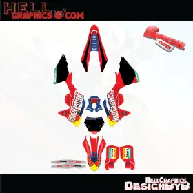 148-RBBL HELL GRAPHICS Decal Graphic Gasgas Stickers Kit 450F