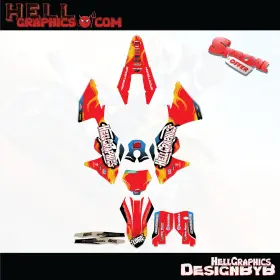 148-RTB HELL GRAPHICS Gasgas Decal Graphic Stickers Racing