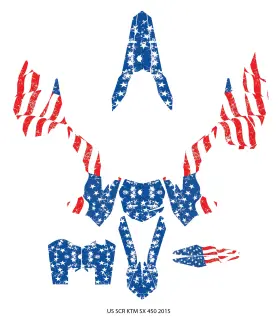 22-F3 HELL GRAPHICS Decals Stickers Flag Sx Sxf 250 350 450