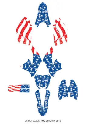 33-F3 HELL GRAPHICS Decal Stickers Flag RMZ250 Rmz Suzuki
