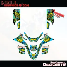 46-BLFB HELL GRAPHICS Decals Stickers YFS200 Yfs Yamaha