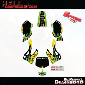 70-RT1CH HELL GRAPHICS Decals Stickers Race Team Kit Kx Rt