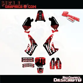 75-CMR HELL GRAPHICS Camo Racing Decals Kit Honda
