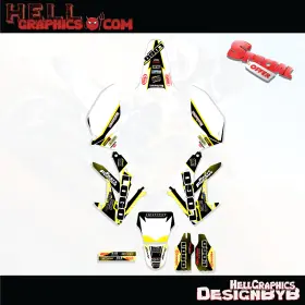 78-RT1BLAY HELL GRAPHICS Decals Stickers Shroud Kit CRF450R