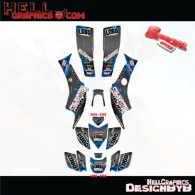 90-FB HELL GRAPHICS Decals Atv Kit Trx Ex 400 Honda