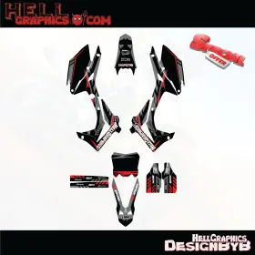 97-BLBLA HELL GRAPHICS Decals Stickers Kit CRF450R Crf Honda