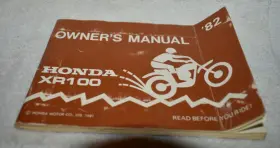 31KA901 HONDA Owners Manual XR100 H1 #2