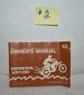 31KA901 HONDA Owners Manual XR100 H1