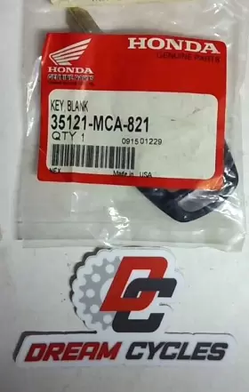35121-MCA-821 HONDA Nos Blank Key GL1800 Goldwing