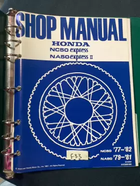 6114707 HONDA Epress Service Manual Binder NC50
