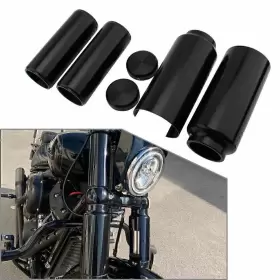 612063657222 HUKYU Fork Cover Set Fxbb M8 Harley Softail Bob