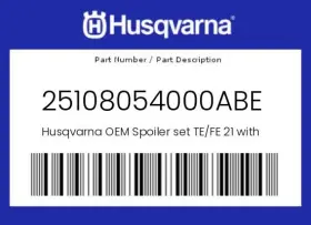 25108054000ABE HUSQVARNA Spoiler Set Decal