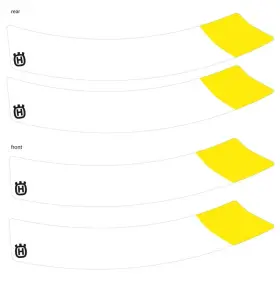 28509999000 HUSQVARNA Rim Sticker Wheel Decals Supermoto Kit