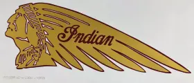 89-691 INDIAN MOTORCYCLE-GILROY Left Gas Tank Decal Emblem