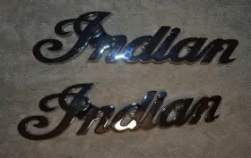 5633398 INDIAN MOTORCYCLES Tank Emblems Badge Font Fuel