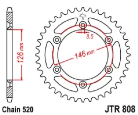 1210-2679 JT SPROCKETS Nos Rear Sprocket Cbf CBR600 VT750 Cb #2