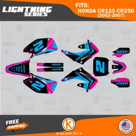 185130 KALAIR GFX Graphics Lightning Mil Kit CR125 CR250