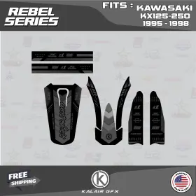 KX125 KALAIR GFX Ka Rbl Smk Parent Graphics Kit KX250 Rebel #2