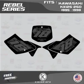KX125 KALAIR GFX Ka Rbl Smk Parent Graphics Kit KX250 Rebel #3