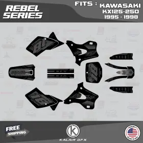KX125 KALAIR GFX Ka Rbl Smk Parent Graphics Kit KX250 Rebel