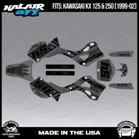 KX125 KALAIR GFX Ka Ral Gol Parent Graphics Split Kit KX250