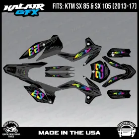 85SX KALAIR GFX Grd Ors Parent Graphics Guard Rainbow Kit Ktm