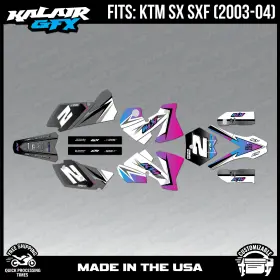 03-04 KALAIR GFX Flm Pur Parent Graphics Kit Sxf Sx 125 200