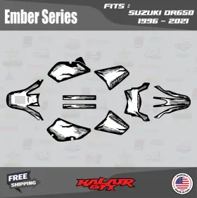 SU-DR650-ALL KALAIR GFX Graphics Ember Kit Suzuki