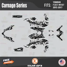 KALAIR GFX Ya Crng Parent Graphics Carnage Kit FZ-07 Yamaha