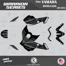 MT09 KALAIR GFX Ya Wrr Smk Parent Graphics Kit Yamaha Warrior
