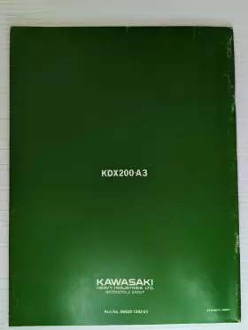 99920-1292-01 KAWASAKI Owners Manual Service #2