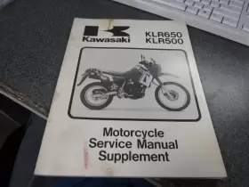 99924-1080-55 KAWASAKI Supplement Service Manual KL500 KL650