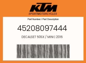 45208097444 KTM Decalset Mini 50SX