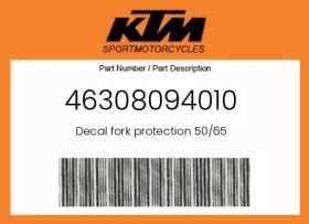 46308094010 KTM Decal Fork