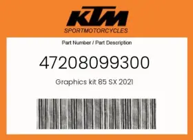 47208099300 KTM Graphics Kit Sx
