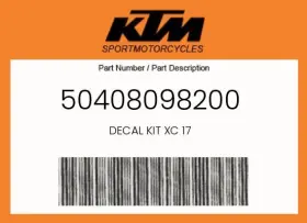 50408098200 KTM Decal Kit Xc
