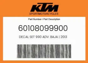 60108099900 KTM Decal Set Baja