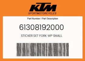 61308192000 KTM Sticker Set Fork