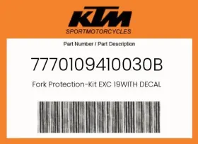 7770109410030B KTM Fork Decal Kit