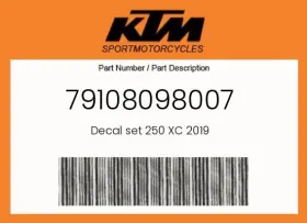 79108098007 KTM Decal Set Xc 250