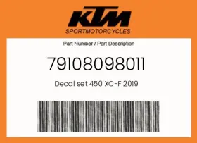 79108098011 KTM Decal Set Xc 450