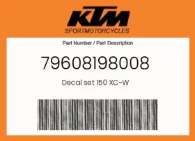 79608198008 KTM Decal Set Xc