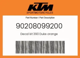 90208099200 KTM Decal Duke Kit 390