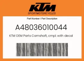 A48036010044 KTM Camshaft Cmpl Decal