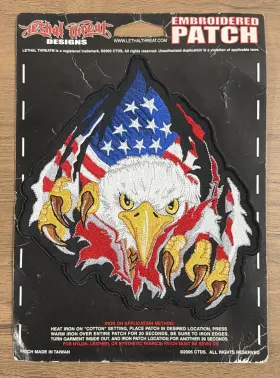 LT30130 LETHAL THREAT American Tear Embroidered Iron Sew