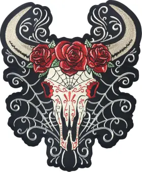 LT30228 LETHAL THREAT Dod Western Skull Embroidered Patch