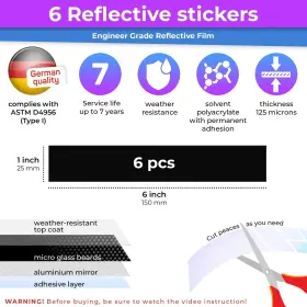 LM-10107-ALL LOOM Reflective Stickers Helmet Reflectors Kit #2