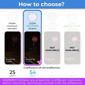 LM-10107-ALL LOOM Reflective Stickers Helmet Reflectors Kit #3