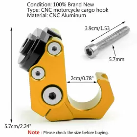M523-A073-GOLD MADHORNETS Helmet Bottle Hanger Cnc Alumi Nmax #2